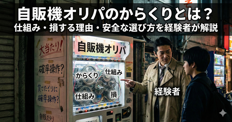 オリパ自販機の仕組み！当たらない？損するからくりとは