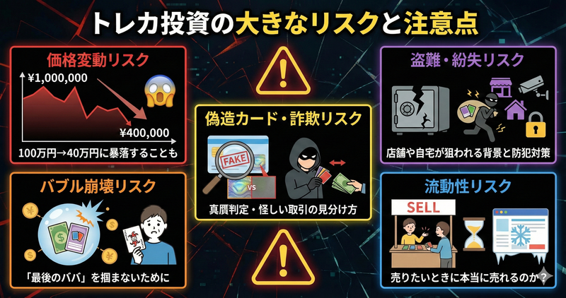 トレカ投資の大きなリスクと注意点