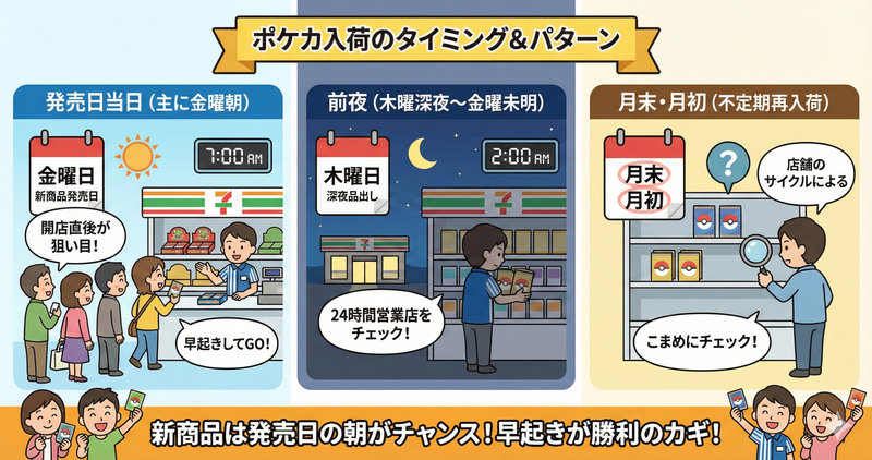 ポケカの入荷タイミングにはパターンがある